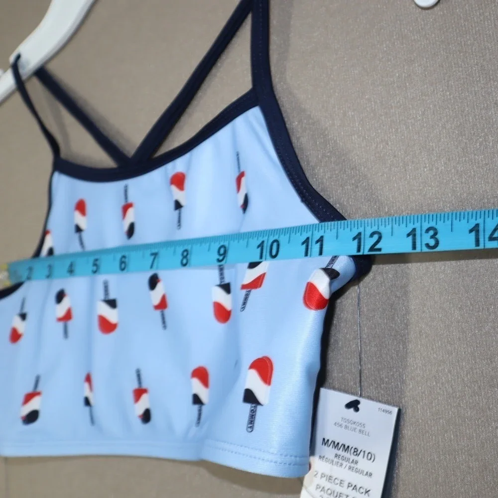 Tommy Hilfiger Big Girls‎ Popsicle Print Bikini Swimsuit, 2 Piece Set - Size M